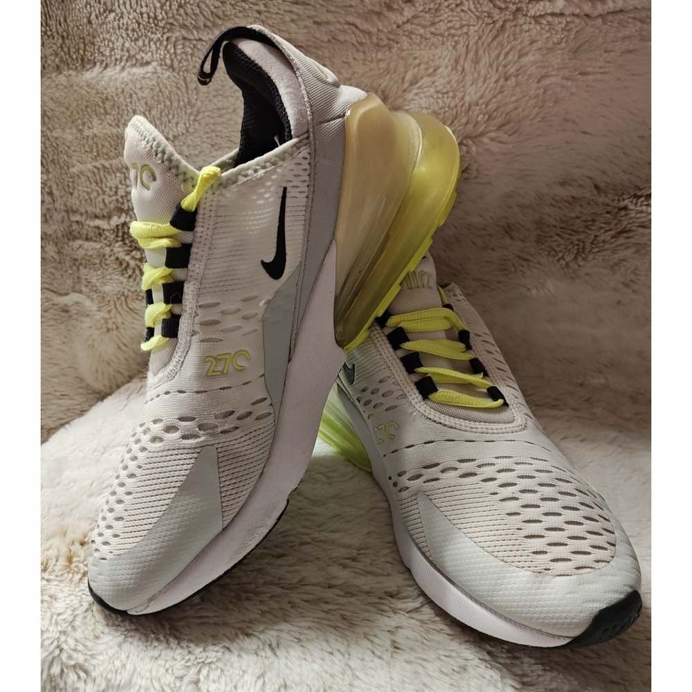 Nike Air Max 270 White Volt Youth Size 6.5, Womens size 8 DO 1382-100 - Picture 7 of 10